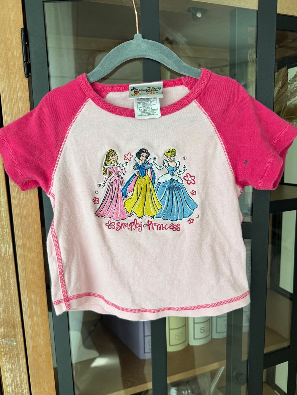 Vintage 90s disney world princesses embroidered tee aurora Cinderella toddler
